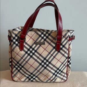 Burberry Blue Label Nova Check Nylon Mini Tote